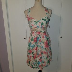 Floral halter style dress
